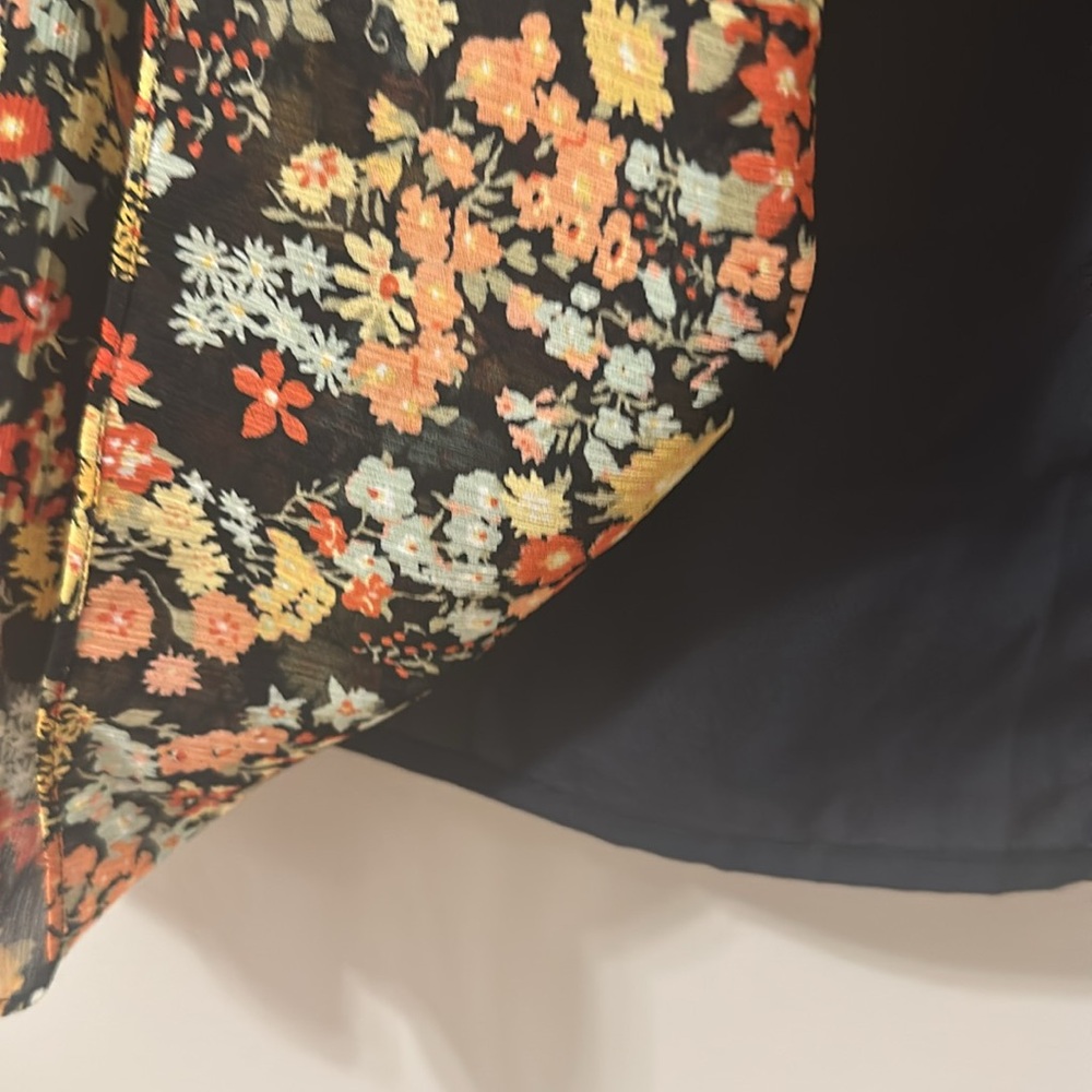 Madewell Women’s Dolman-Sleeve Ruffle-Hem Midi Dress in Flower Garden Size 14 - Picture 9 of 10